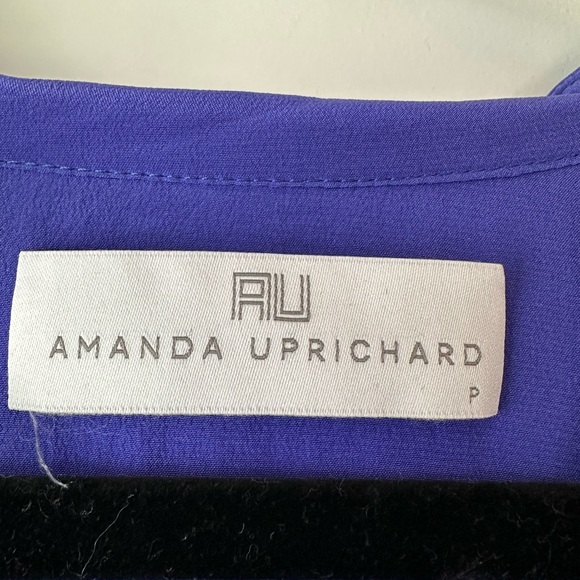 Amanda Uprichard Royal Blue 3/4 Sleeve Silk Dress (Size P = XS) - Picture 3 of 8